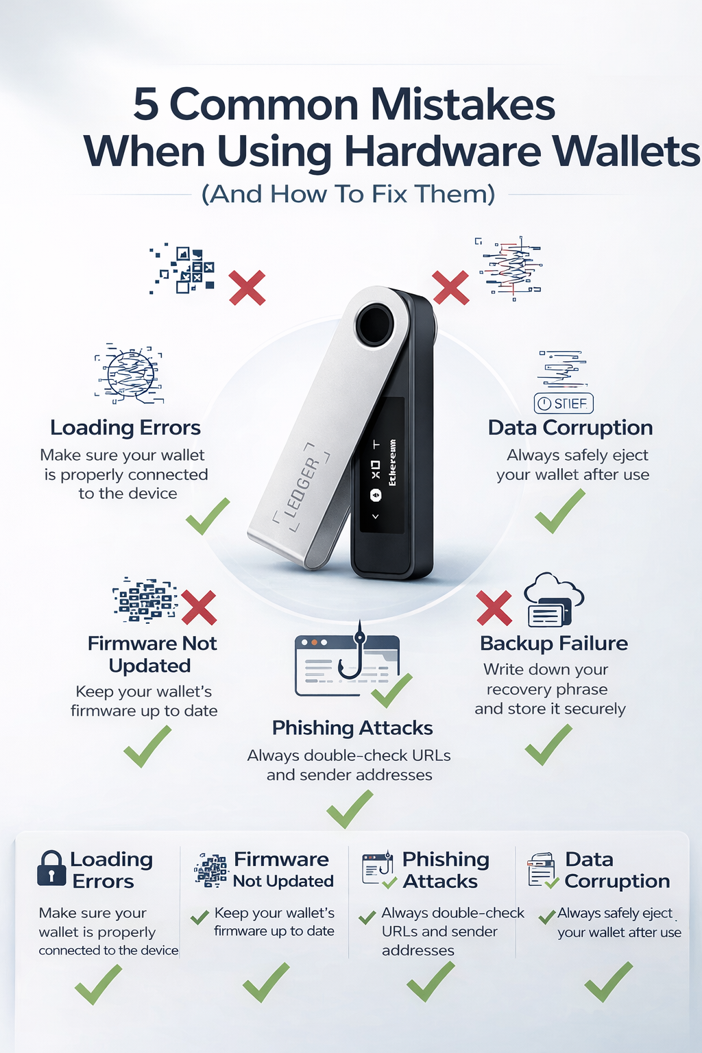5 Sai Lầm Phổ Biến Khi Sử Dụng Ví Lạnh Ledger Nano S Plus (Và Cách Khắc Phục)