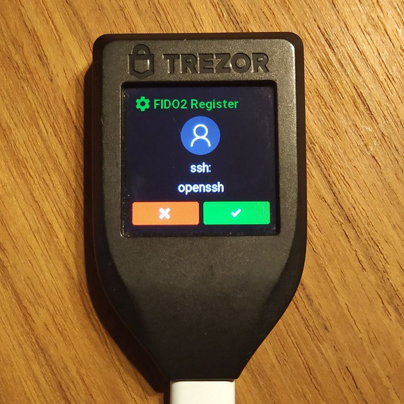 Tạo cặp kh&oacute;a SSH bằng Trezor