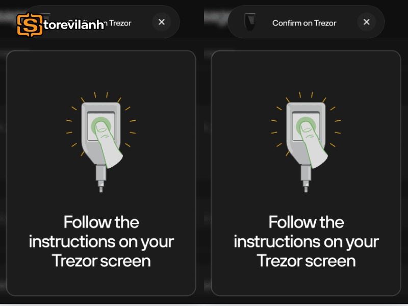 X&aacute;c thực tr&ecirc;n Trezor